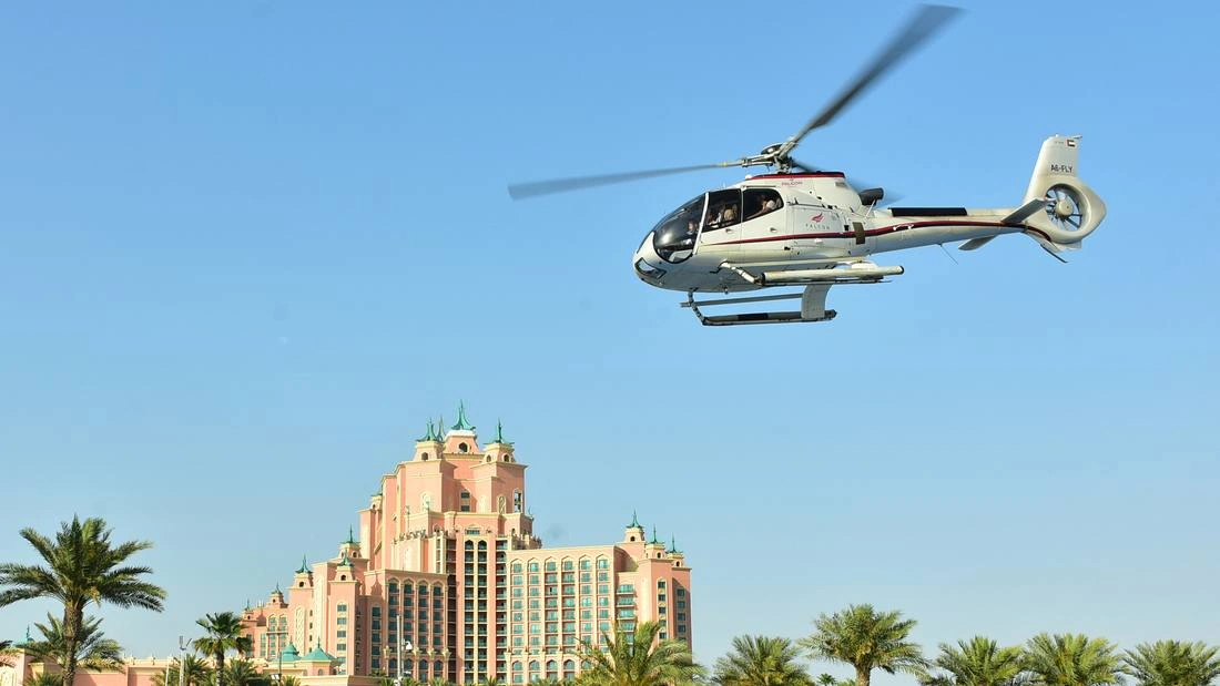 Dubai helicopter tour over Palm Jumeirah