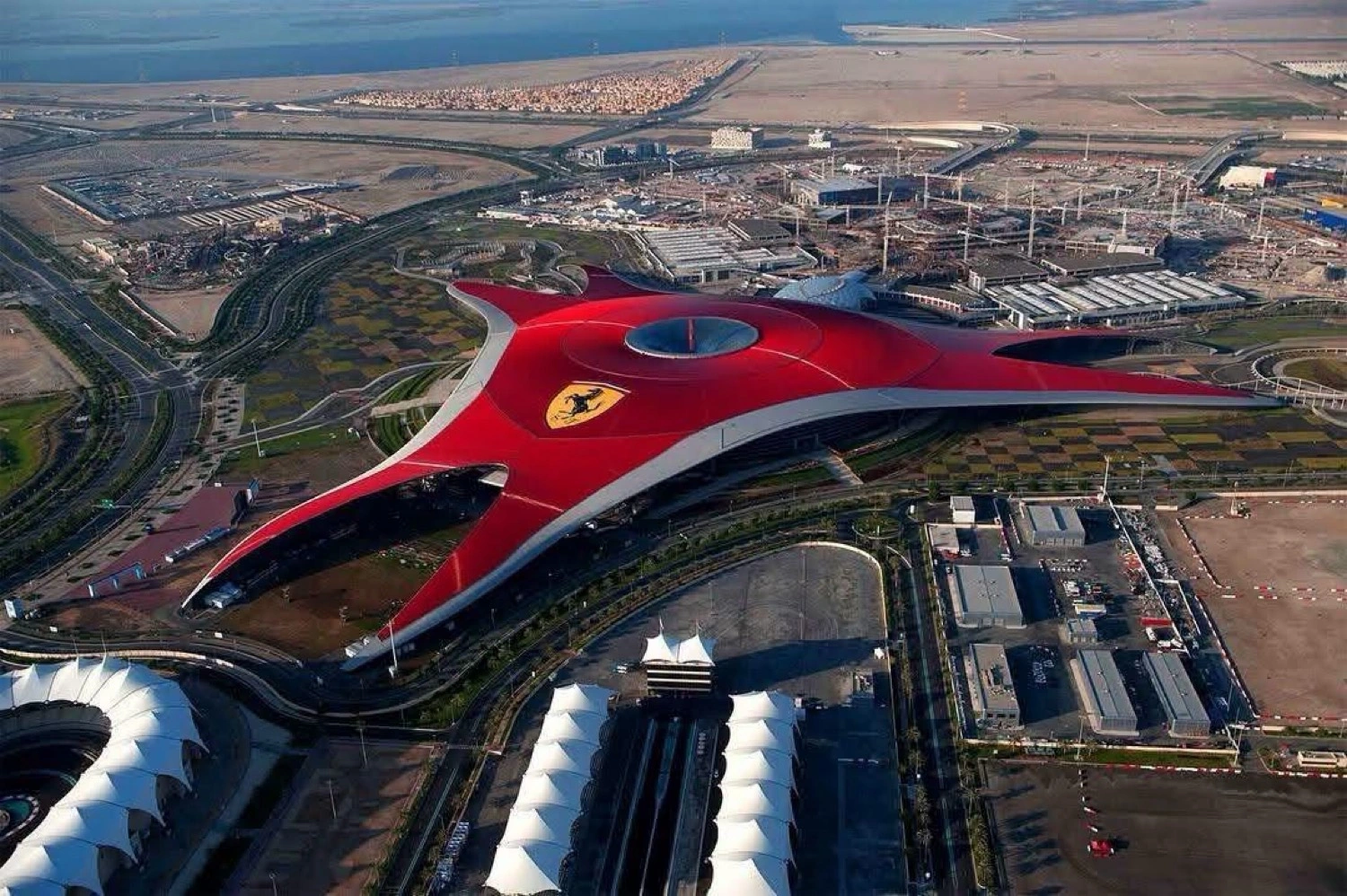 Yas Island Ferrari World photo stop outside